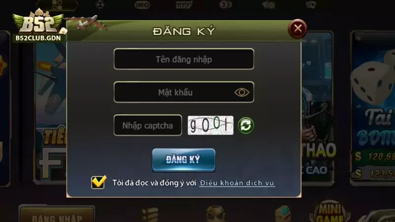 Cách mở tài khoản tham gia cá cược tại B52Club
